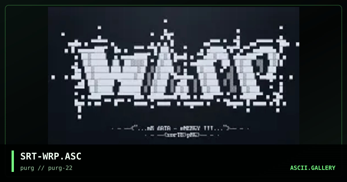 SRT-WRP.ASC, by sort8, 1999