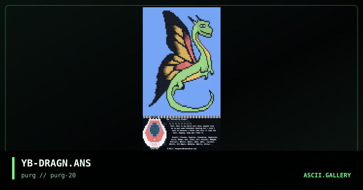 The "Butterfly dragon", by starks, 1998