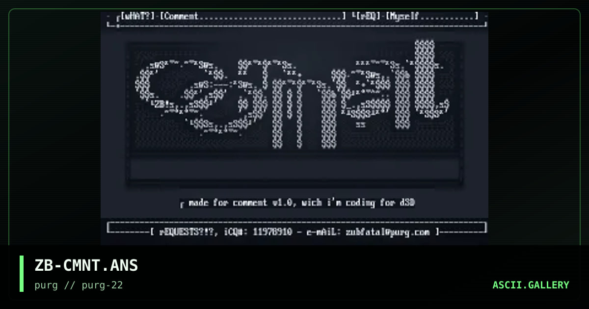 ZB-CMNT.ANS, by zubfatal, 1999
