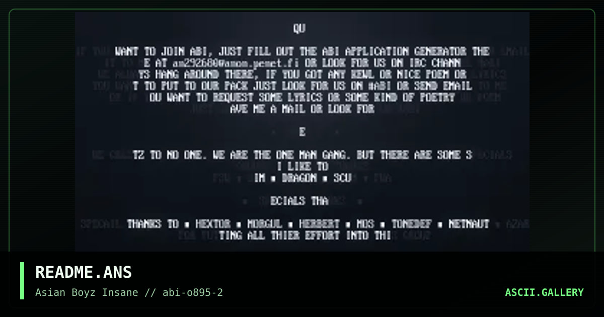 README.ANS, by aboyz, 1995