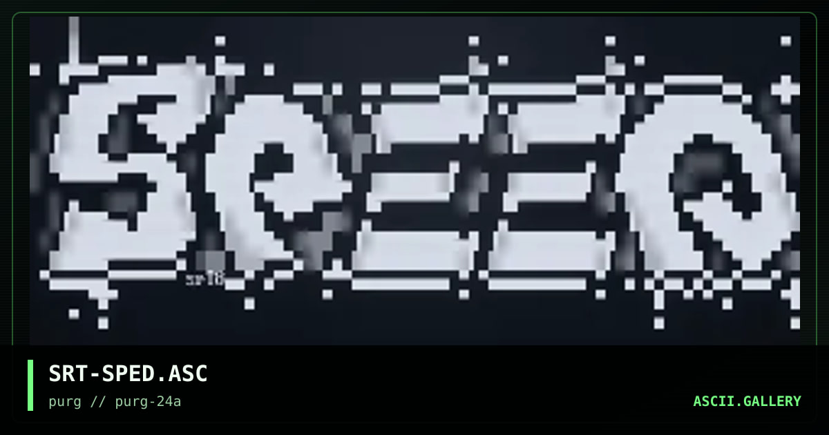 SRT-SPED.ASC, by sort8, 1999