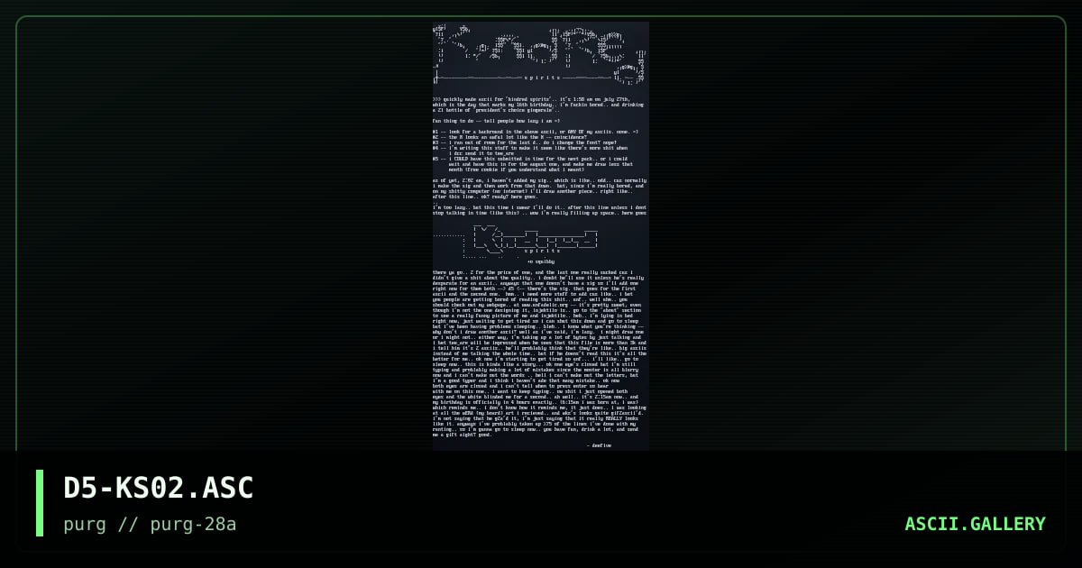 D5-KS02.ASC, by deefive, 1999