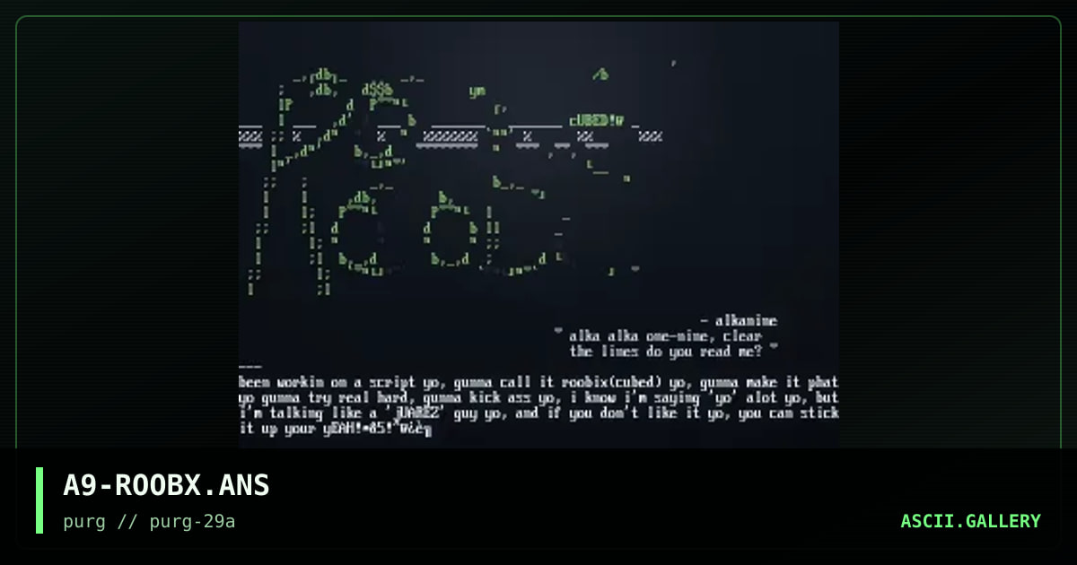 A9-ROOBX.ANS, by alkanine, 1999