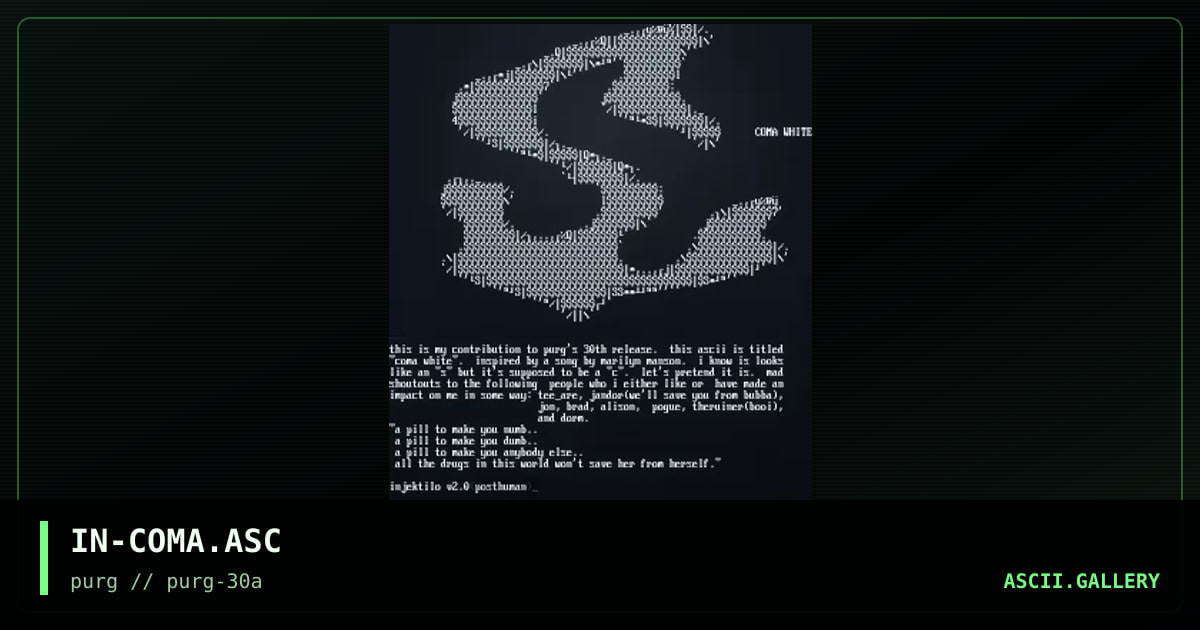 IN-COMA.ASC, by injektilo, 1999