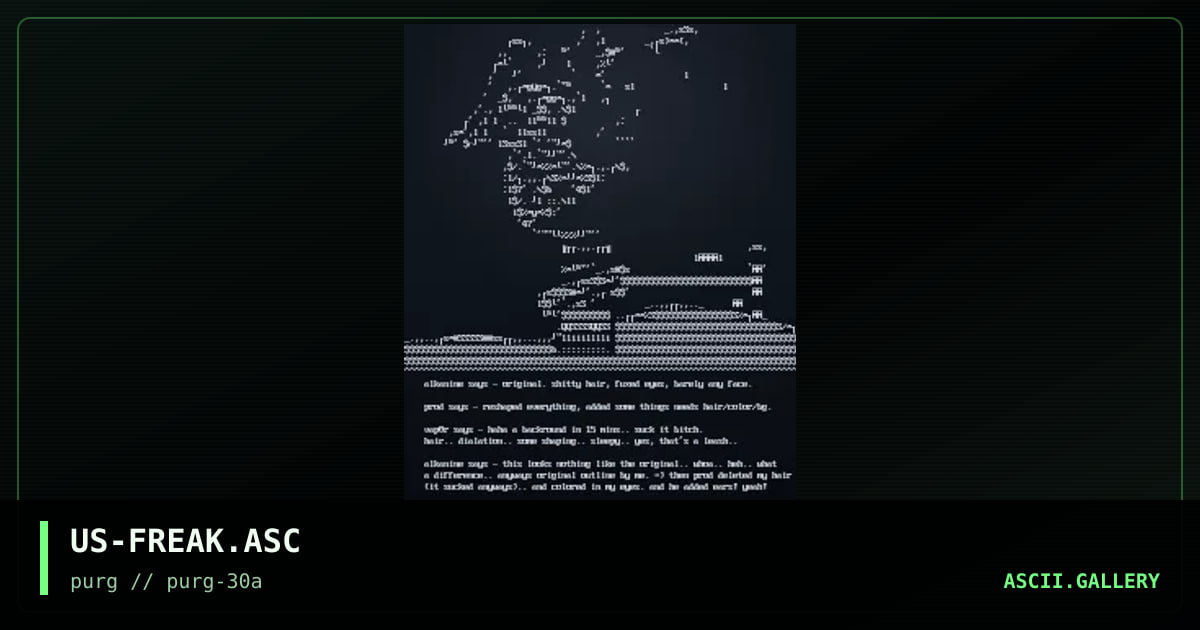 US-FREAK.ASC, by alkanine, produkt, vapor, 1999