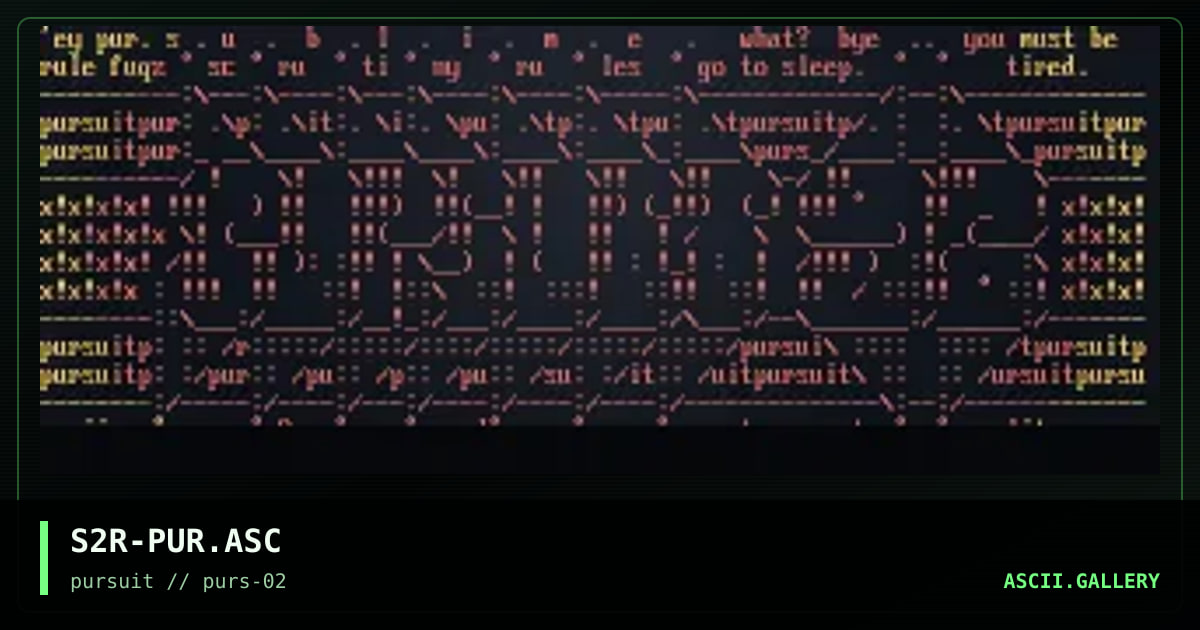 Pursiut ascii, by stranger to reality, 1996