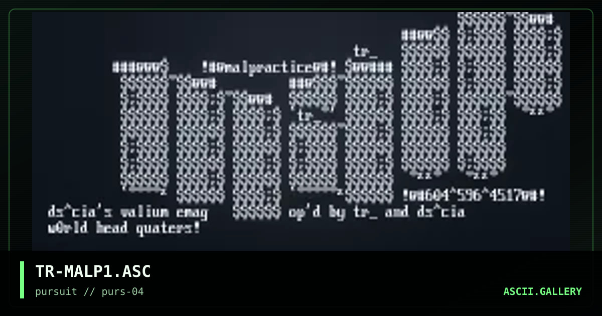 TR-MALP1.ASC, by trinity, 1996