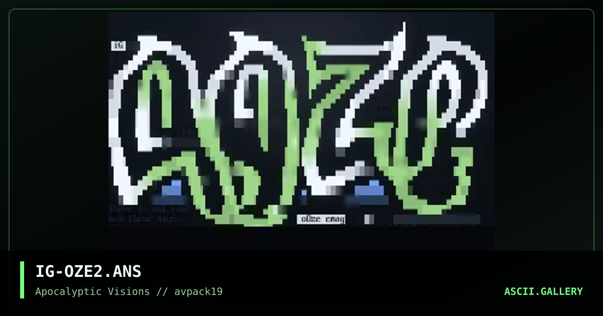 oOze mag (compo ansi), by insurge, 1998