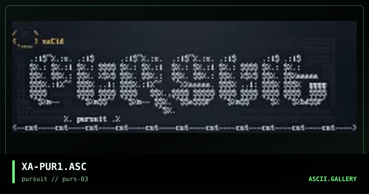 pursuit addvertisement, by xacid, 1996