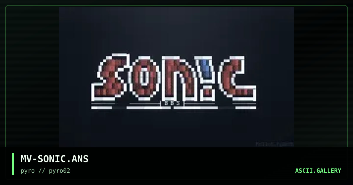 Sonic BBS, by motive, 1996