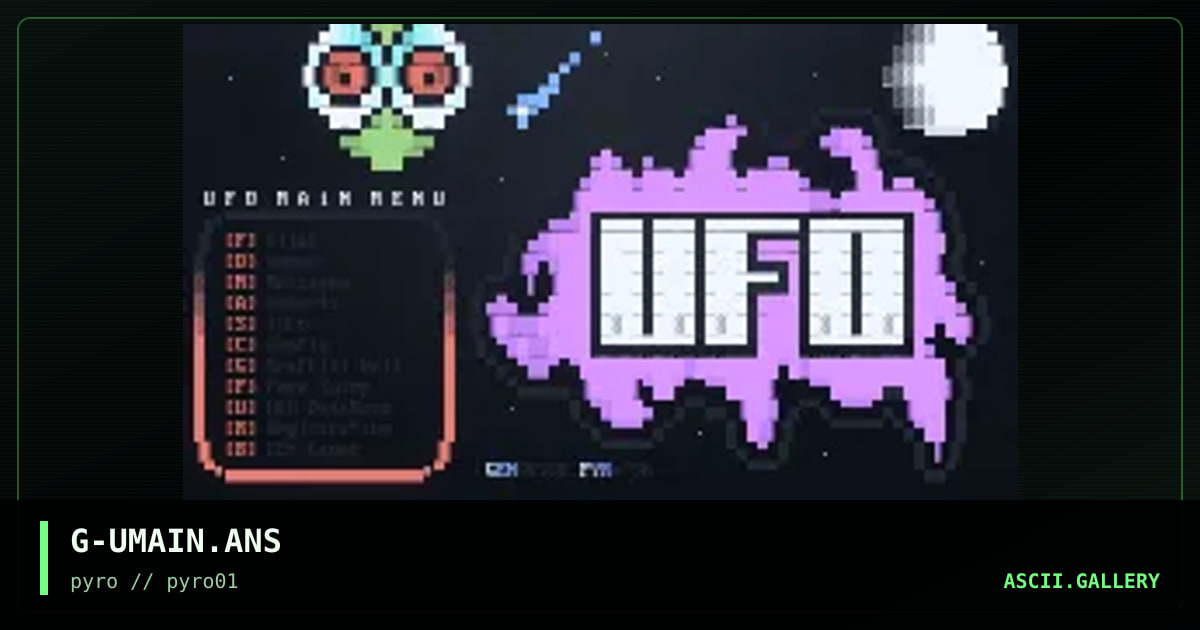 UFO MAIN, by genocide-pyro, 1996