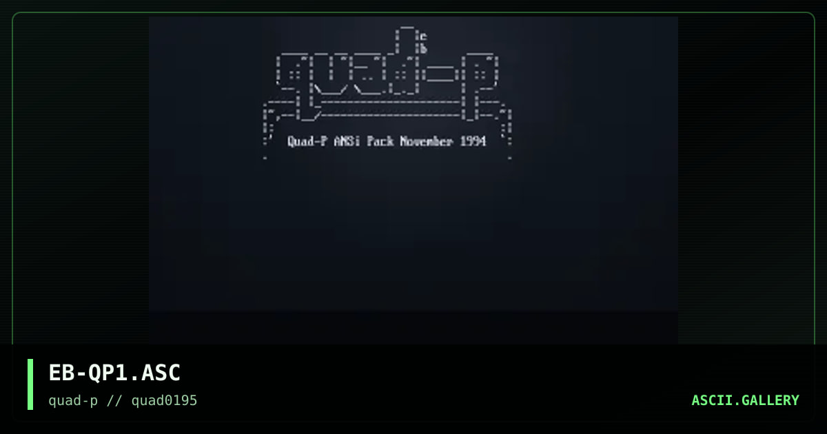 Quad-P Logo, by ebony, 1995