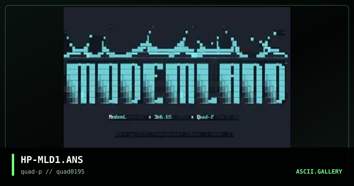 ModemLand(tm), by hiro protagonist, 1995