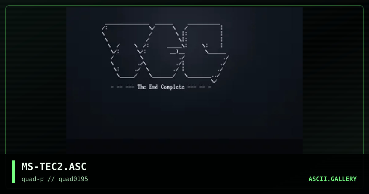 The End Complete #2, by morphius, 1995