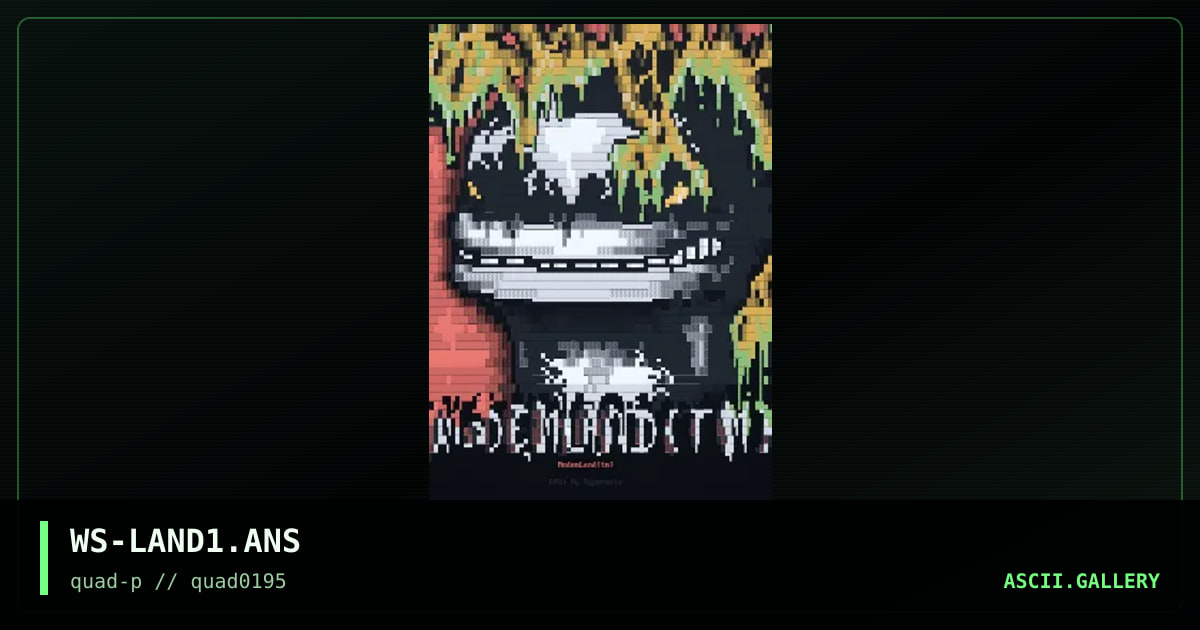 ModemLand(tm) #1, by xyperwulv, 1995