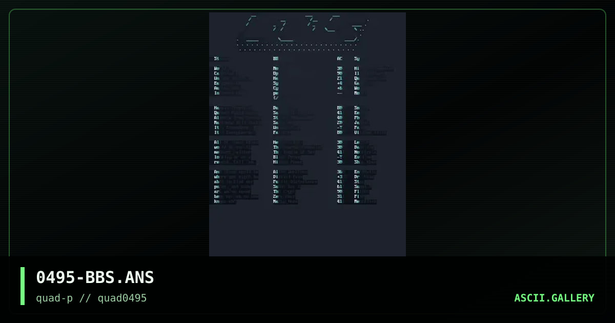 04-95 BBS List, by hiro protagonist, 1995