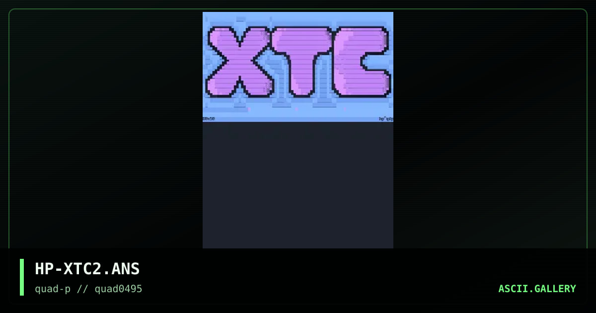 XTC-Net Logo, by hiro protagonist, 1995