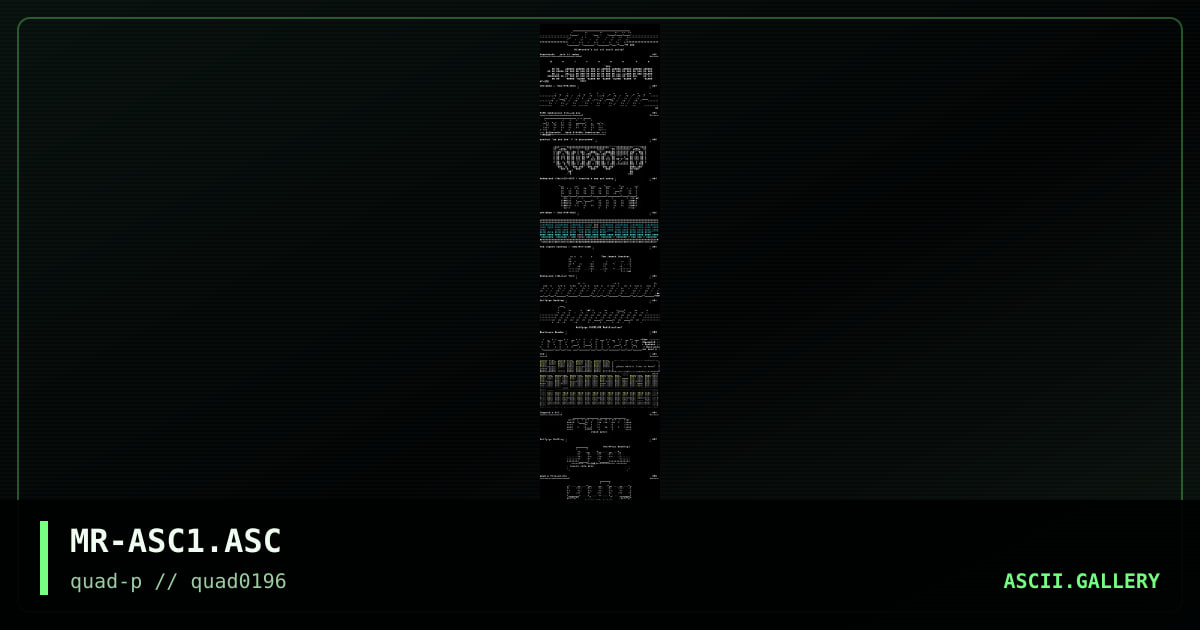 Ascii Logo Collection(1), by mithrandir, 1996