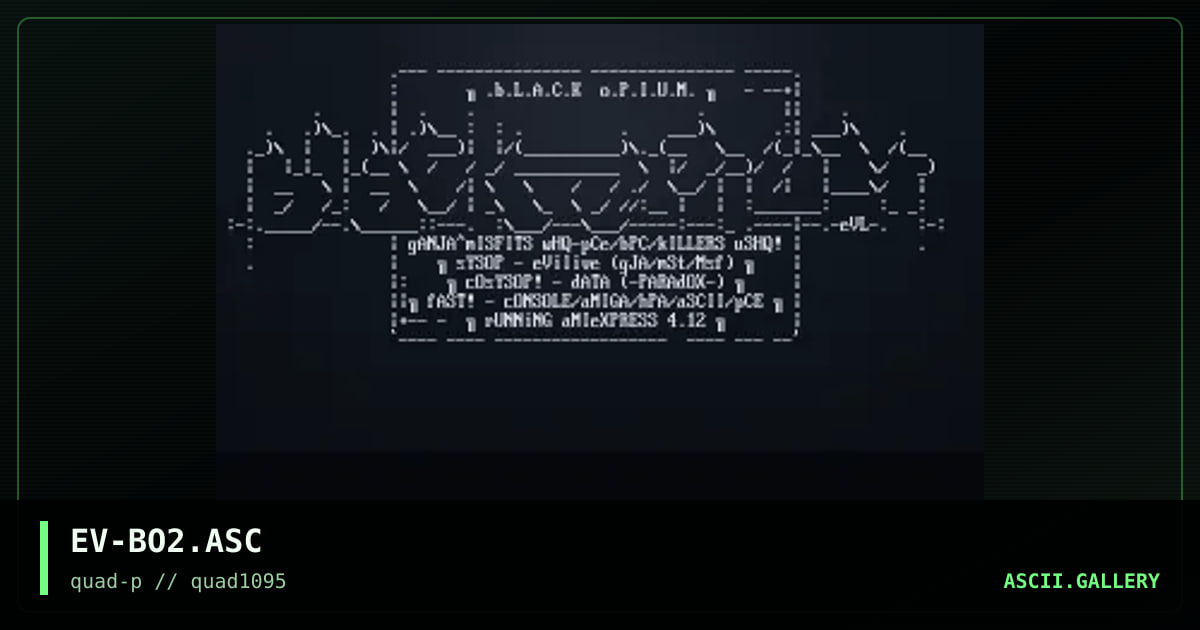 Black Opium, by evilive, 1995