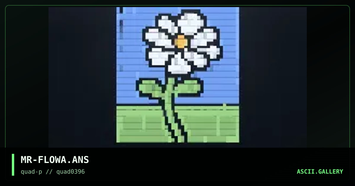 It's a flowa bitch!, by mithrandir, 1996