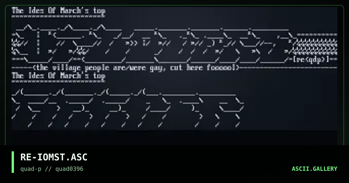 ascii's for Ides of march, by rheostatic, 1996