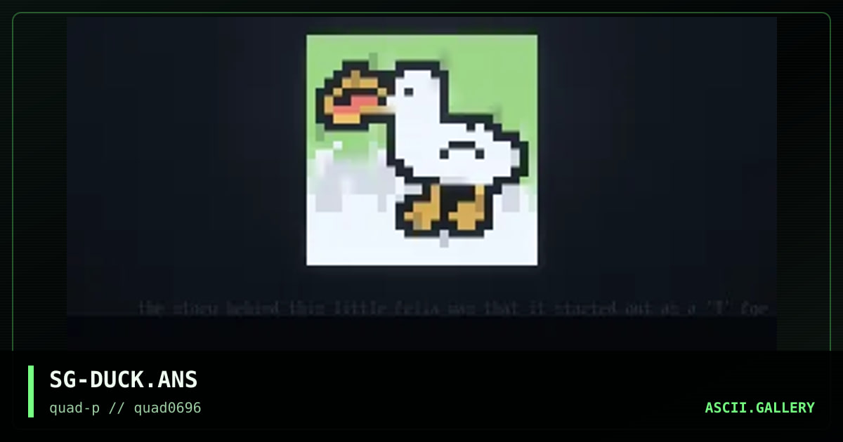 tIS!dUCK, by stygian, 1996