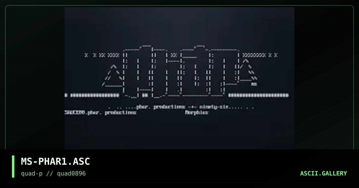 Phar Productions, by morphius, 1996