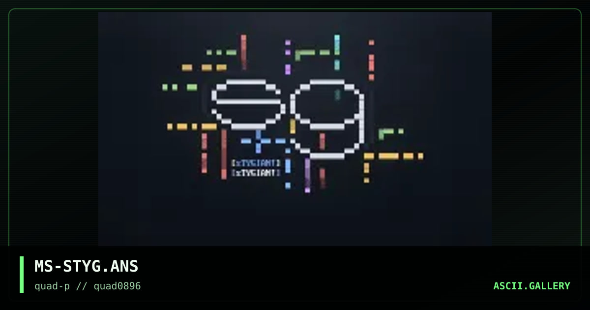 ansi sig for stygian, by morphius, 1996