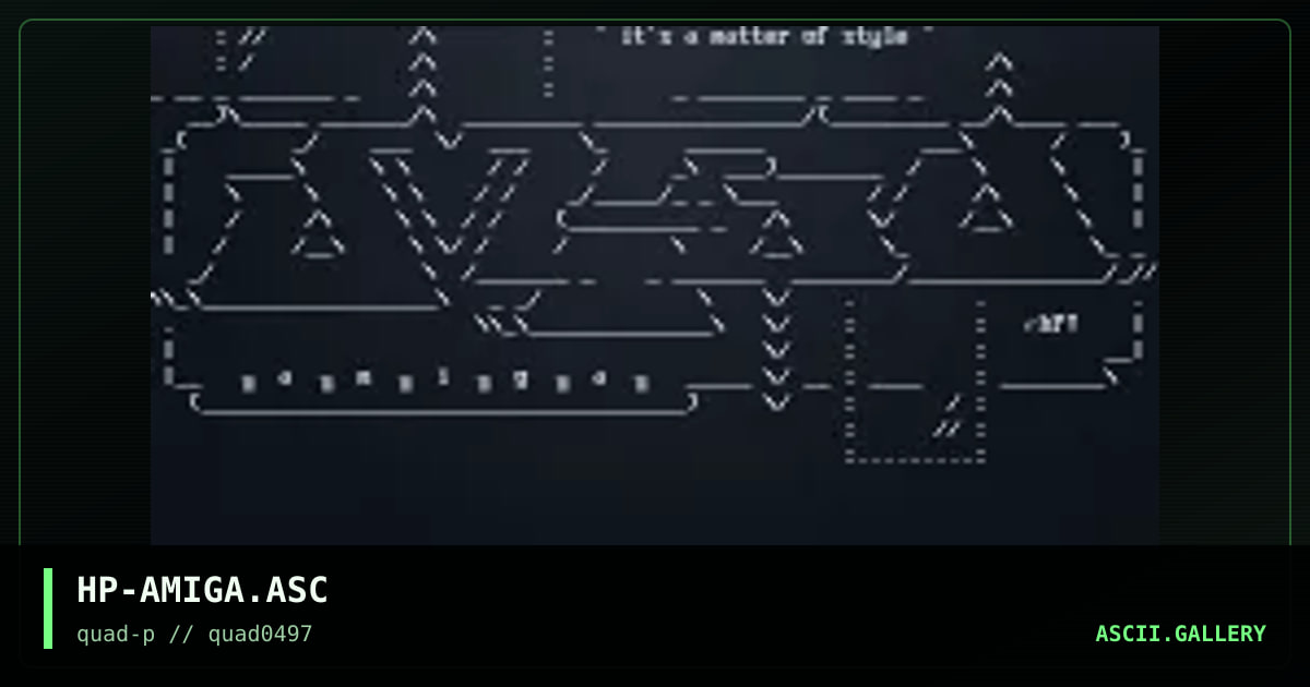 Amiga, by hiro protagonist, 1997