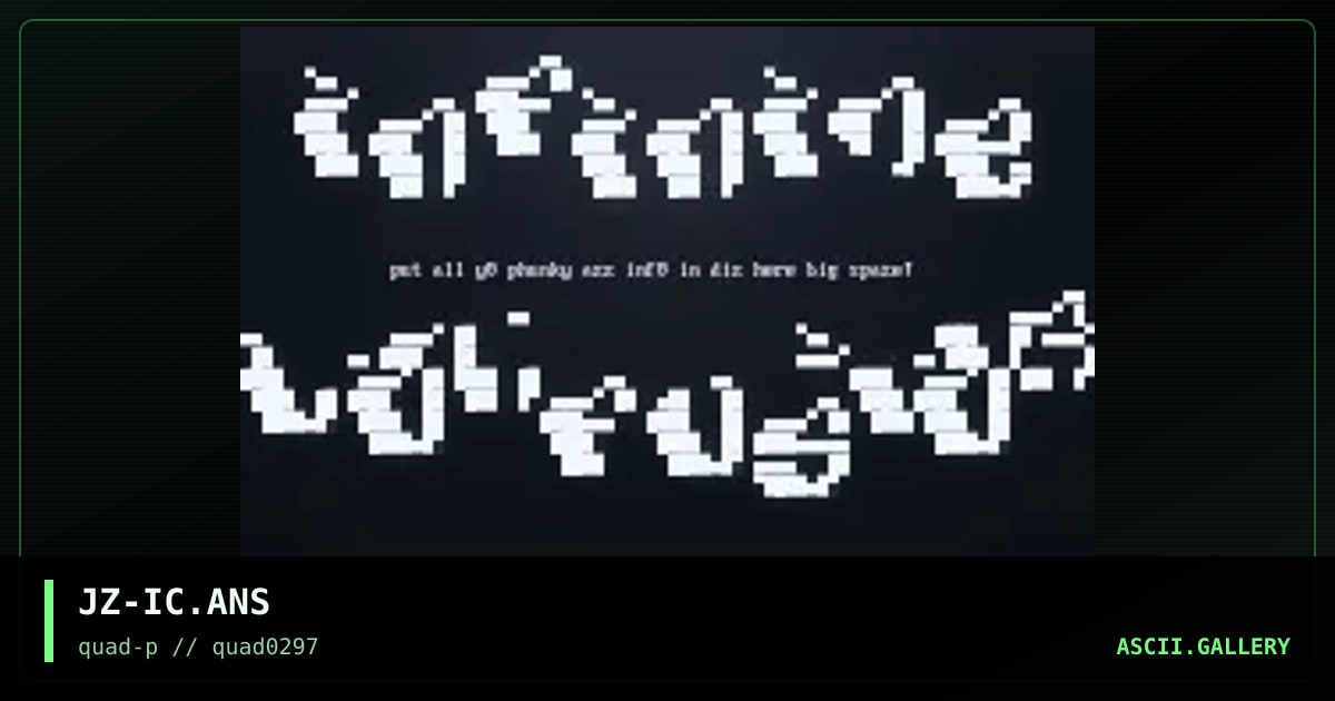infinite confusion, by jaz, 1997