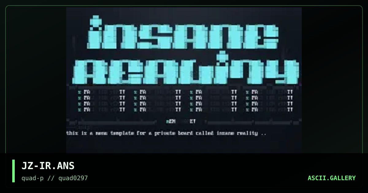 insane reality, by jaz, 1997