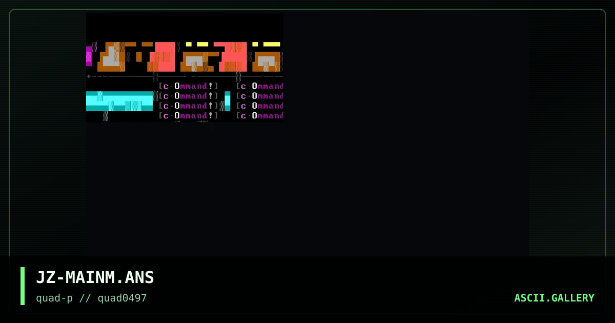 Main Menu, by jaz, 1997
