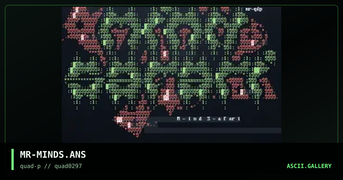 mind safari <ansi version>, by mithrandir, 1997