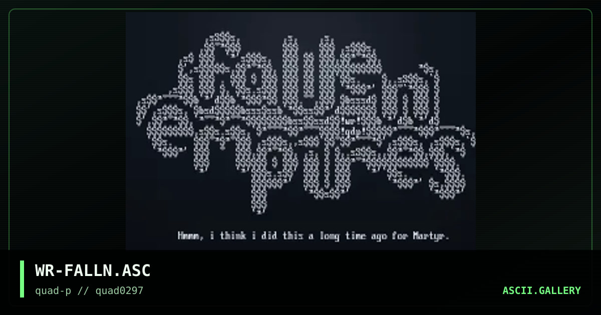 fallen empires, by windrider, 1997