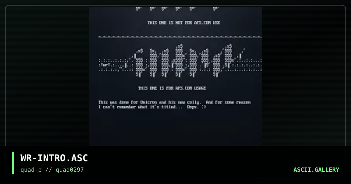 intro (for omicron), by windrider, 1997
