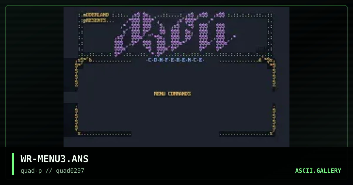 ascii menu template, by windrider, 1997