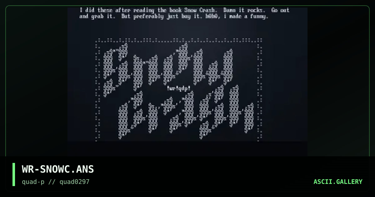 snow crash, by windrider, 1997