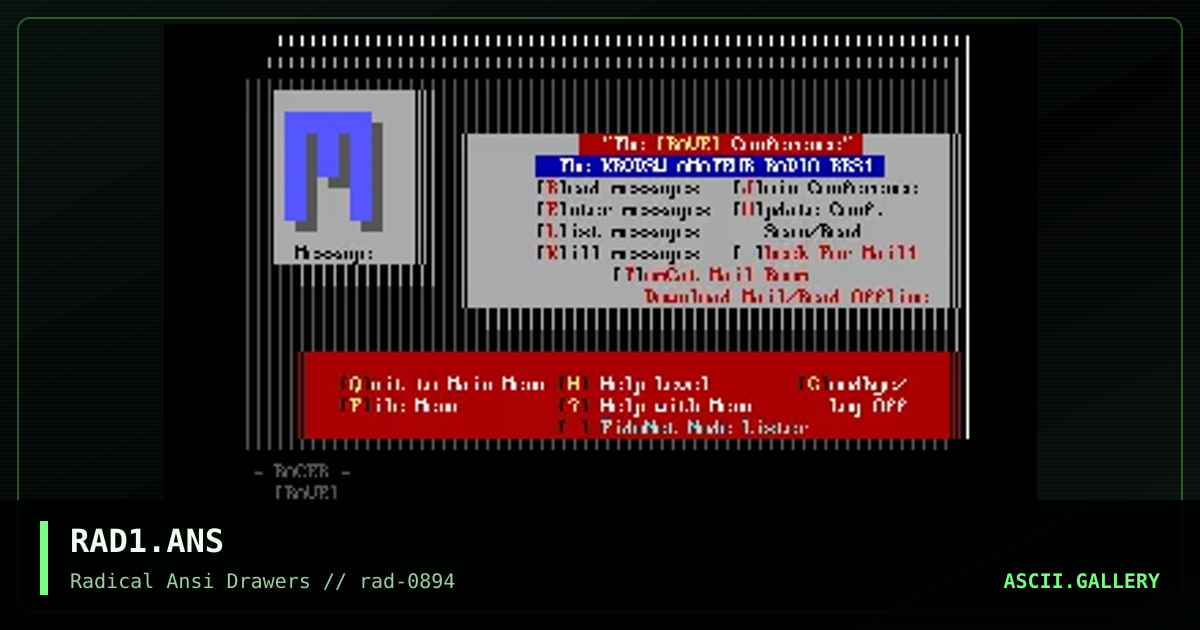 RAD1.ANS, by racer, 1994