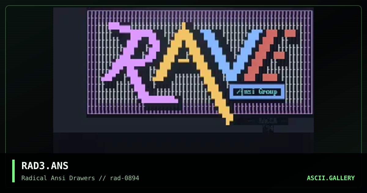 RAD3.ANS, by racer, 1994