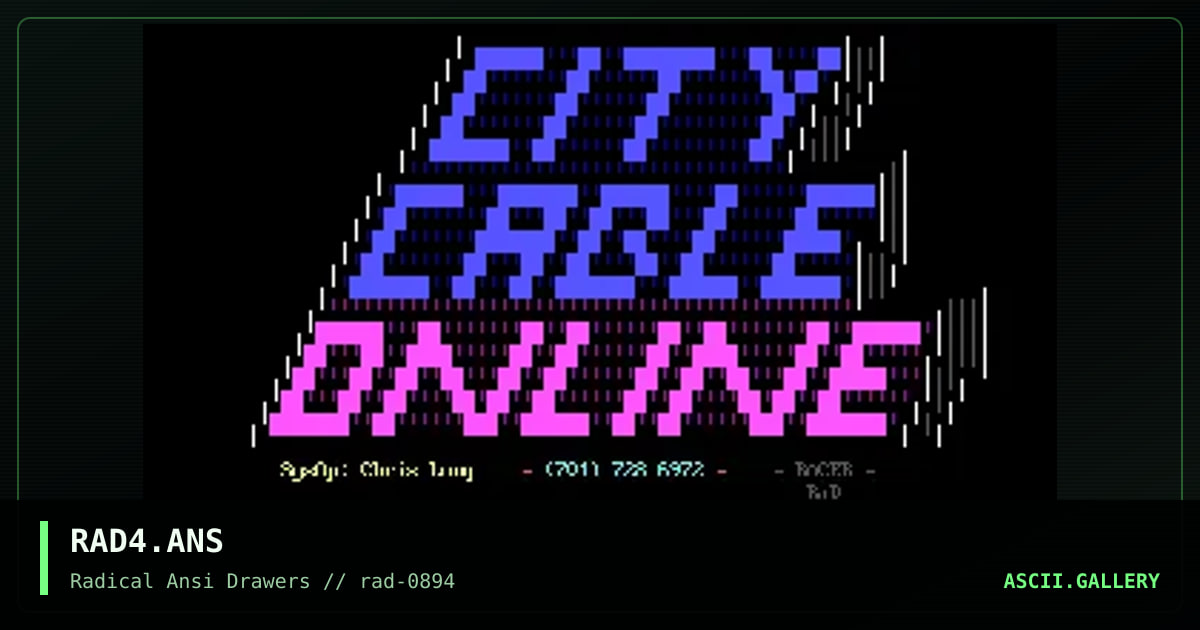 RAD4.ANS, by racer, 1994