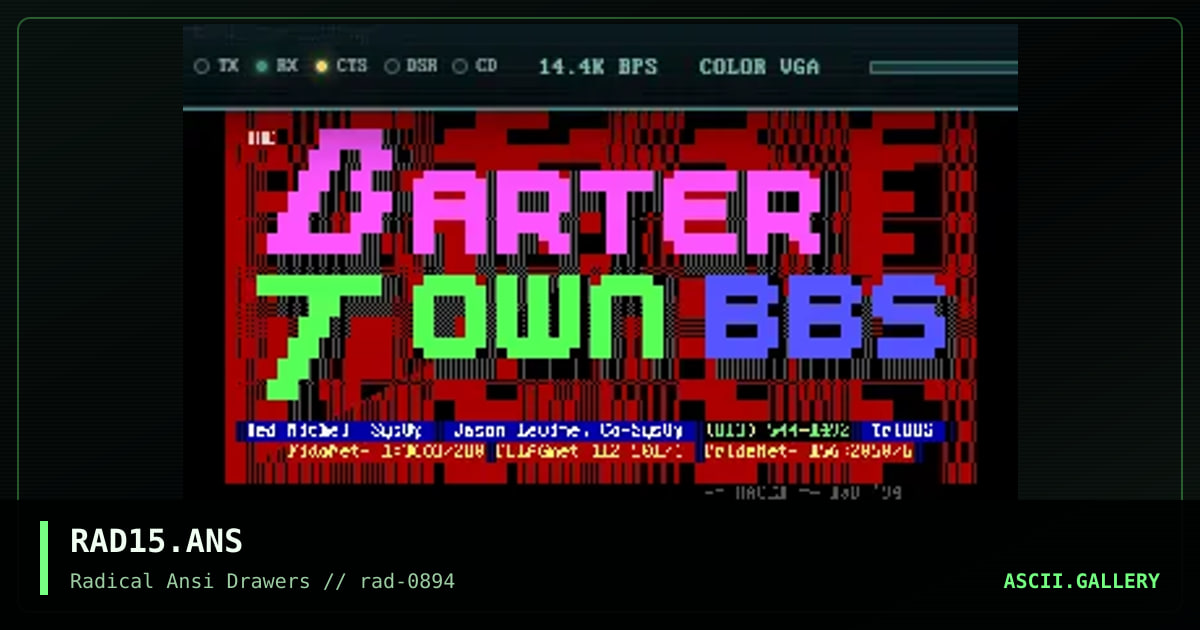 RAD15.ANS, by racer, 1994