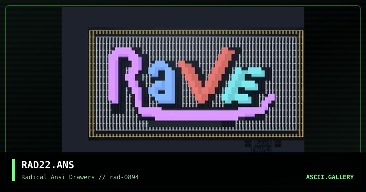 RAD22.ANS, by racer, 1994