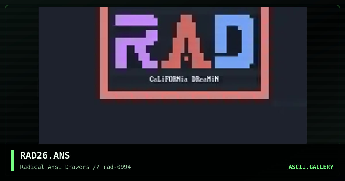 RAD26.ANS, by racer, 1994