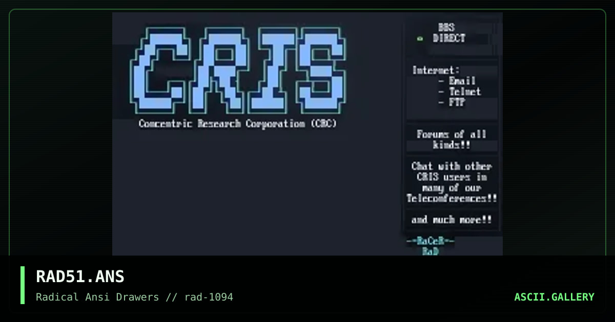 RAD51.ANS, by racer, 1994