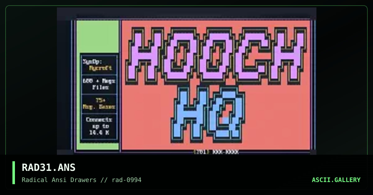 RAD31.ANS, by racer, 1994