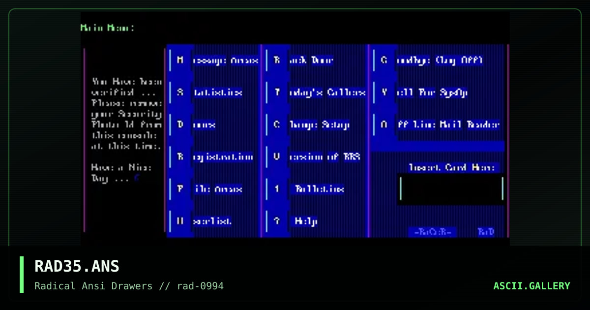 RAD35.ANS, by racer, 1994