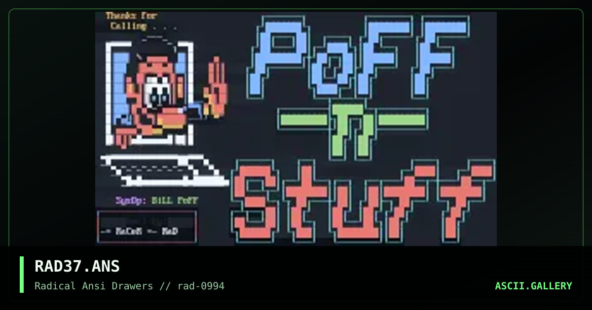 RAD37.ANS, by racer, 1994