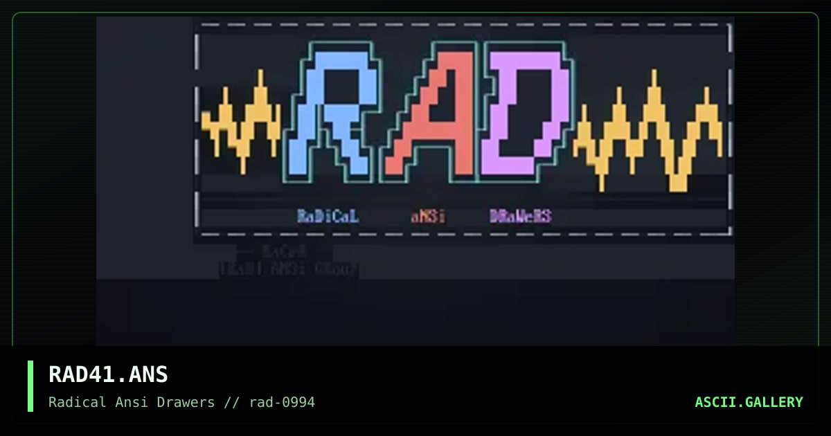RAD41.ANS, by racer, 1994
