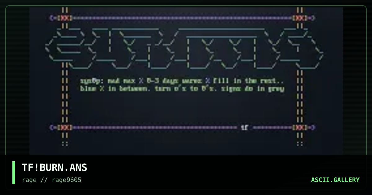TF!BURN.ANS, by trans fighter, 1996