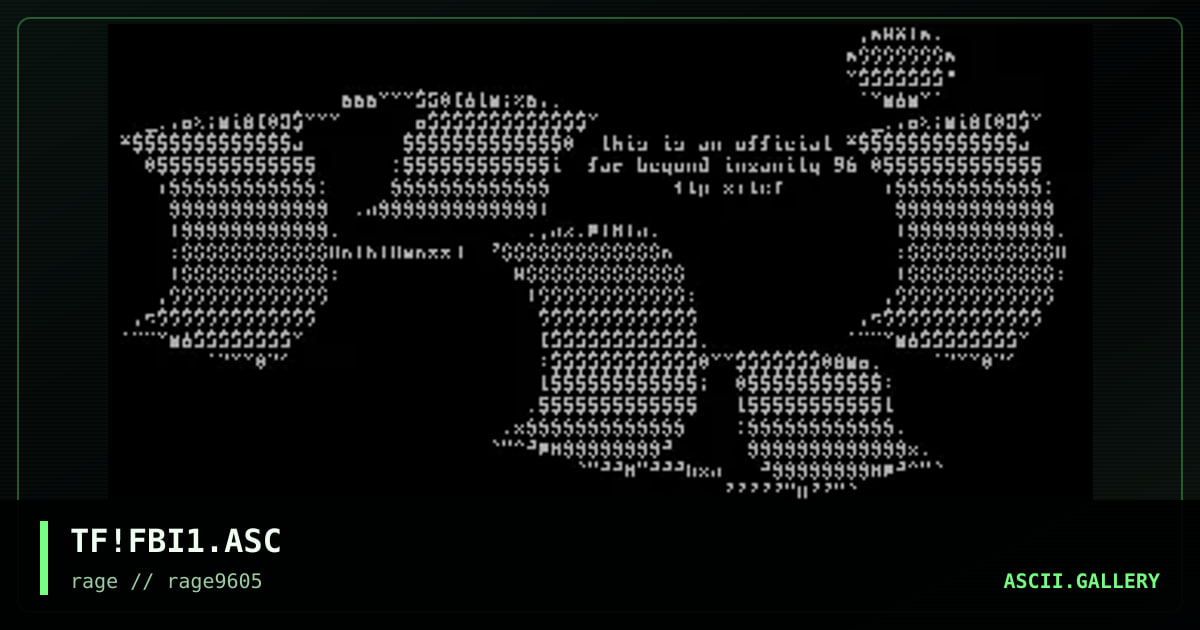 TF!FBI1.ASC, by trans fighter, 1996